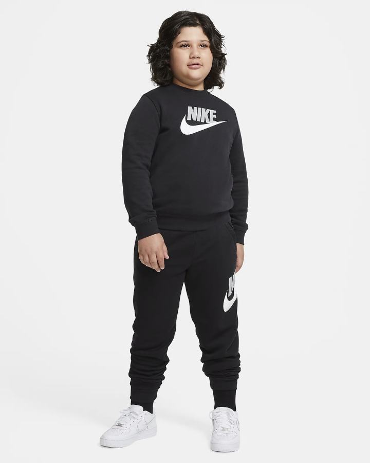 Nike Sportswear Club Fleece Kids Crew (Extended Size) Za Dječake Dukserice Crne | HR-23670QDAE