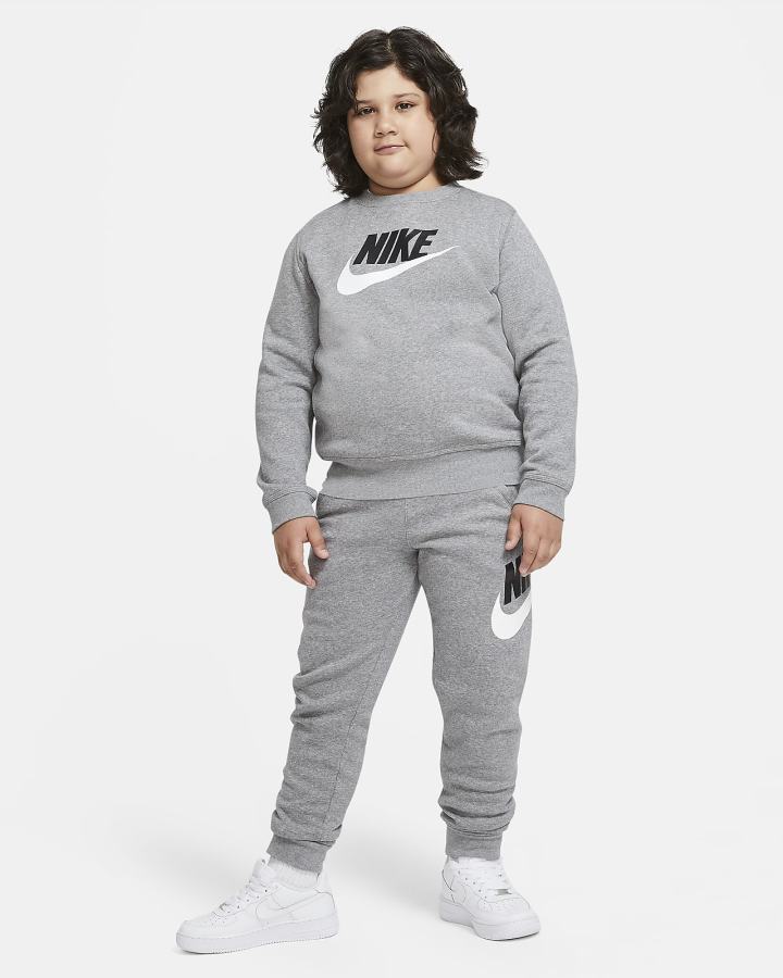 Nike Sportswear Club Fleece Kids Crew (Extended Size) Za Dječake Dukserice Tamno Sive | HR-32891JZKQ