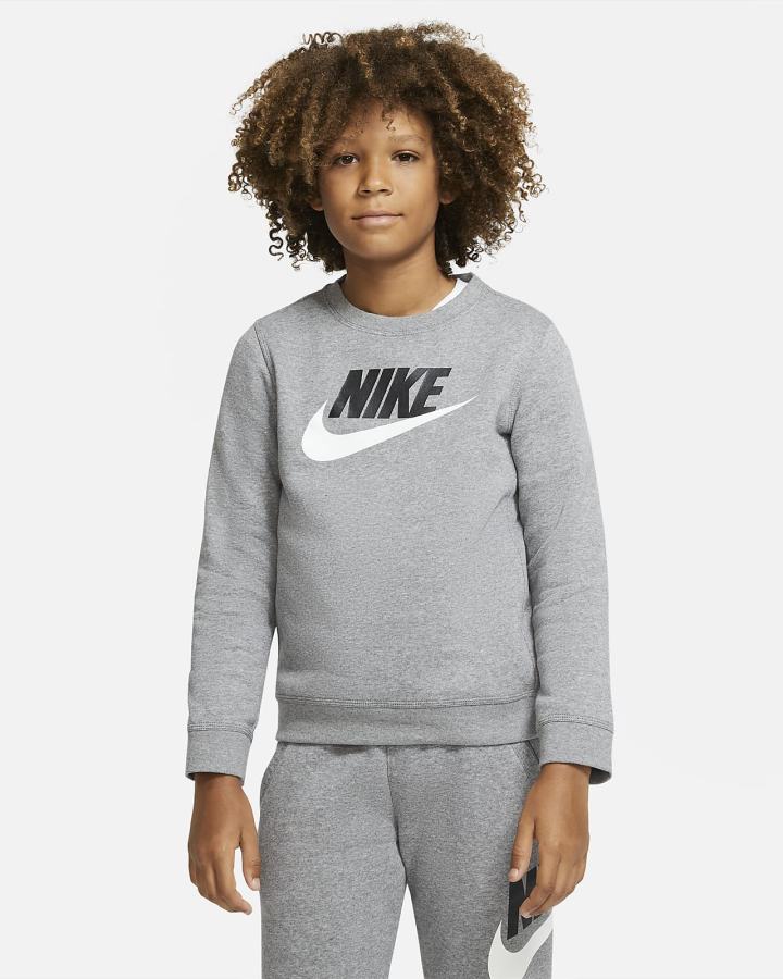 Nike Sportswear Club Fleece Kids Crew (Extended Size) Za Dječake Dukserice Tamno Sive | HR-87953WTOE