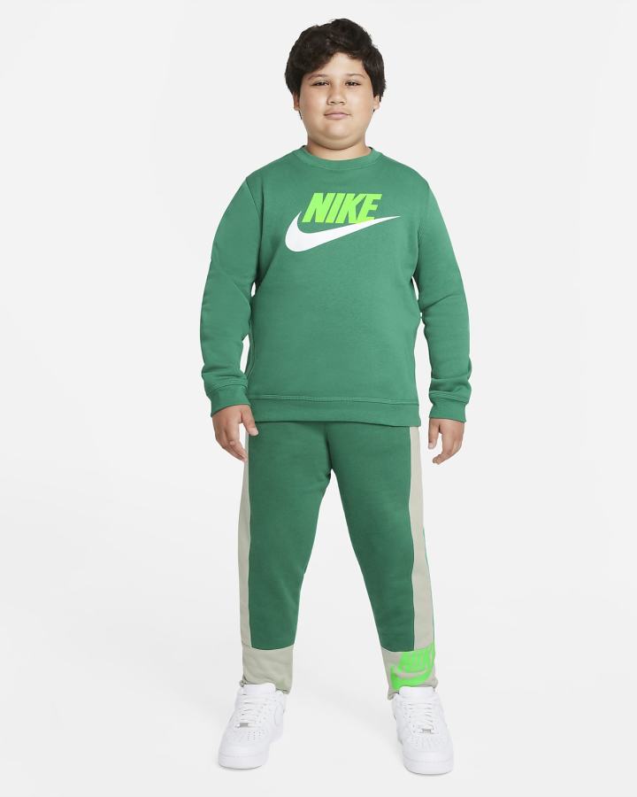 Nike Sportswear Club Fleece Kids Crew (Extended Size) Za Dječake Dukserice Zelene | HR-89417IBWS