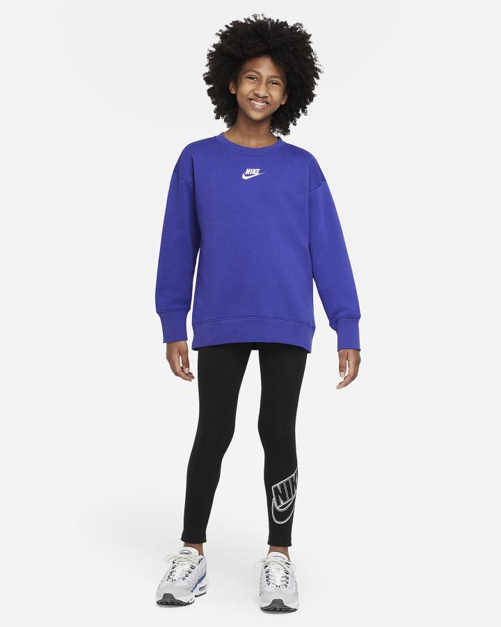 Nike Sportswear Club Fleece Kids Crew (Extended Size) Za Djevojčice Dukserice Bijele | HR-98237IBWE