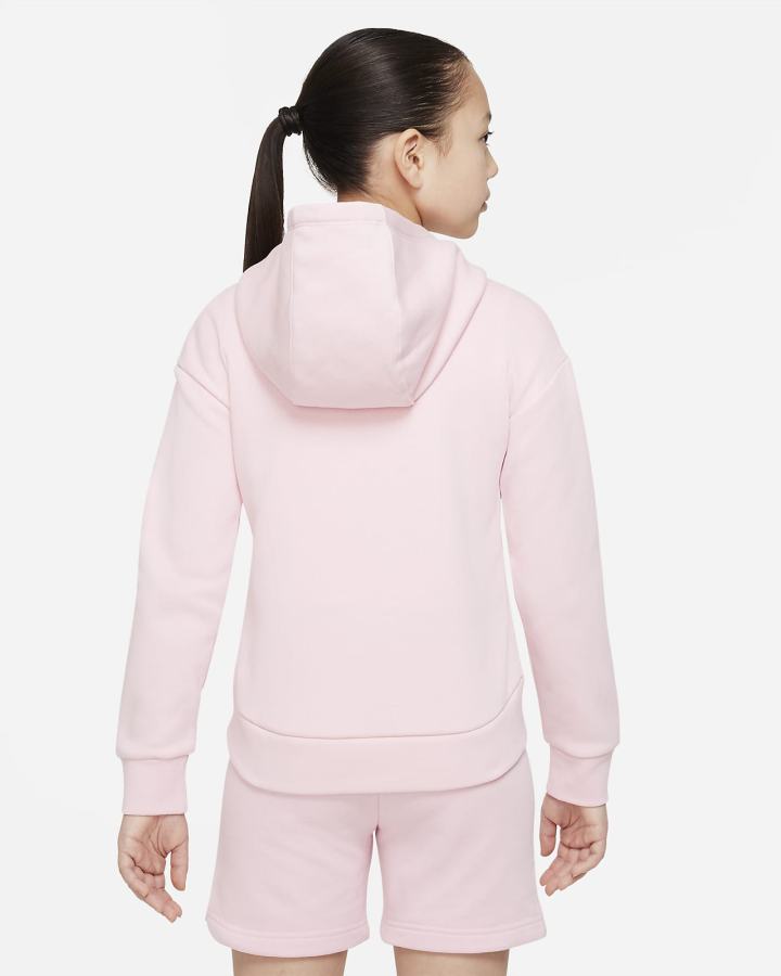 Nike Sportswear Club Fleece Kids Full-Zip Za Djevojčice Majica S Kapuljačom Roze Bijele | HR-36142IHQL