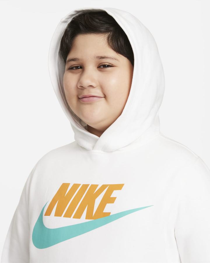 Nike Sportswear Club Fleece Kids Za Djevojčice Majica S Kapuljačom Bijele Tamno Žute | HR-03175RVAP