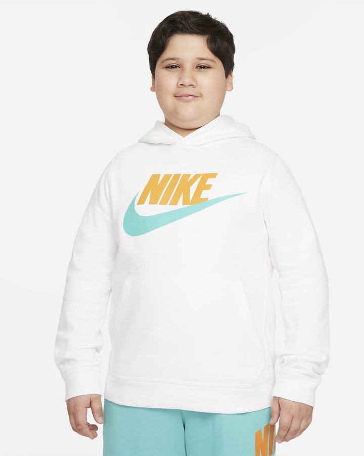 Nike Sportswear Club Fleece Kids Za Djevojčice Majica S Kapuljačom Bijele Tamno Žute | HR-03175RVAP