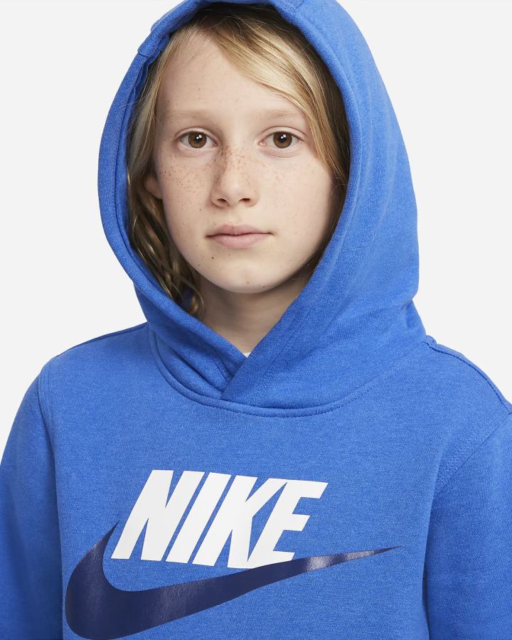 Nike Sportswear Club Fleece Kids Za Djevojčice Majica S Kapuljačom Kraljevska Plava | HR-05624JTXR