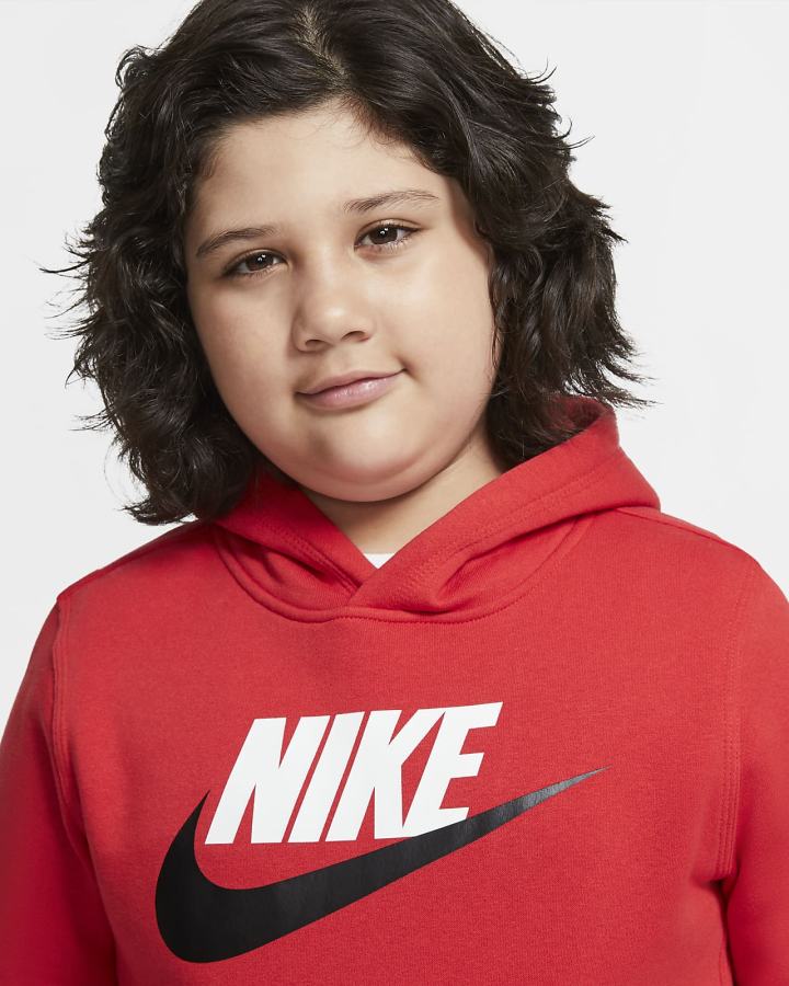 Nike Sportswear Club Fleece Kids Za Djevojčice Majica S Kapuljačom Crvene | HR-07489XMUL