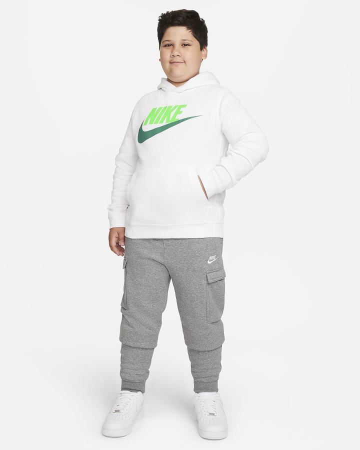 Nike Sportswear Club Fleece Kids Za Djevojčice Majica S Kapuljačom Bijele Zelene | HR-21496IJGY