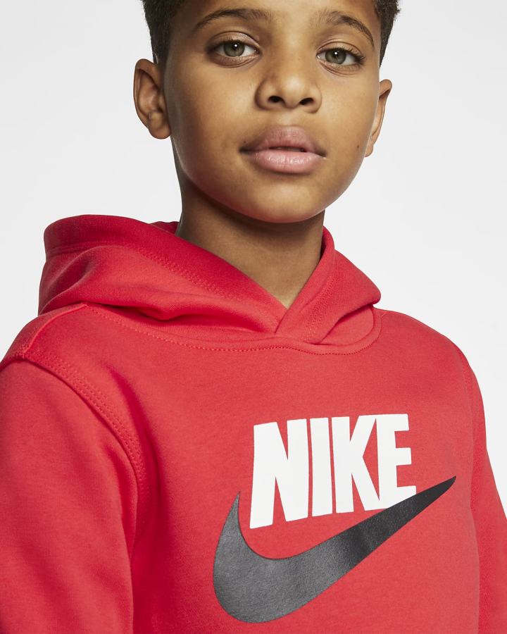 Nike Sportswear Club Fleece Kids Za Djevojčice Majica S Kapuljačom Crvene | HR-34172QYUW