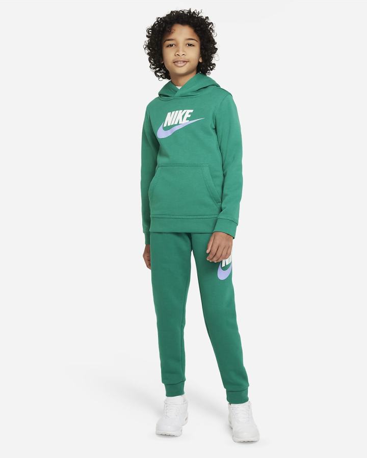 Nike Sportswear Club Fleece Kids Za Djevojčice Majica S Kapuljačom Zelene | HR-70324PKXE