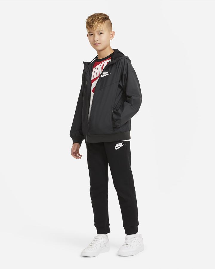 Nike Sportswear Club Fleece Kids Za Dječake Jogger Hlače Crne Bijele | HR-46253MAFY