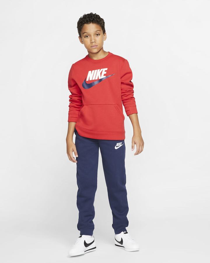 Nike Sportswear Club Fleece Kids Za Dječake Hlače Tamnoplave Bijele | HR-49813ONVH