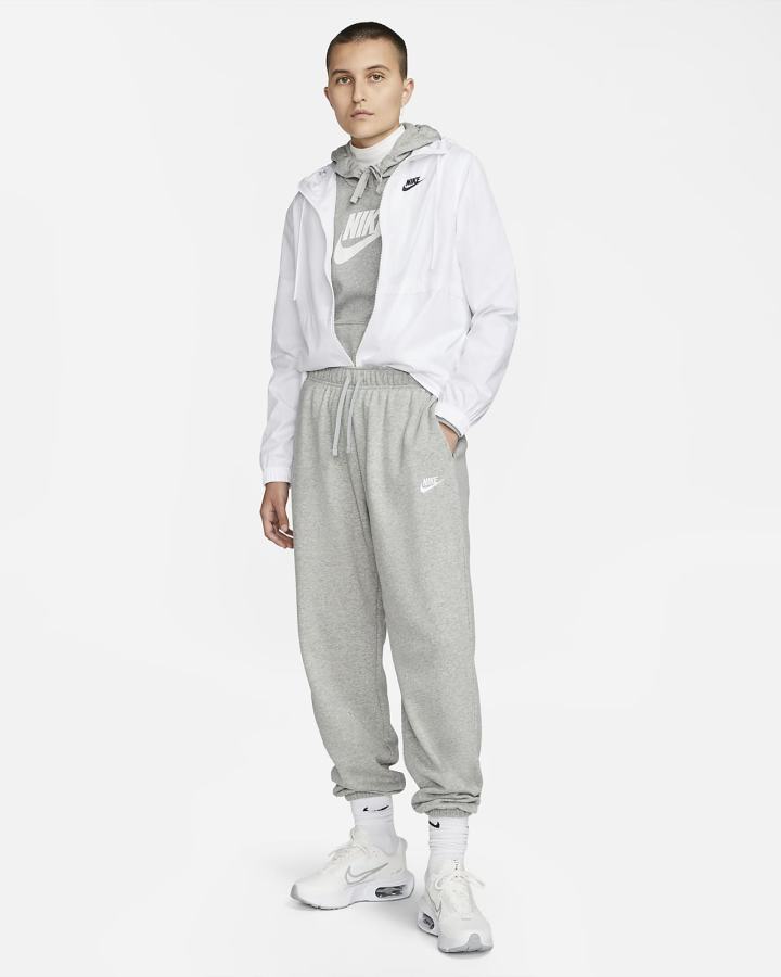 Nike Sportswear Club Fleece Mid-Rise Oversized Ženske Trenirke Tamno Sive Bijele | HR-05246BNUR