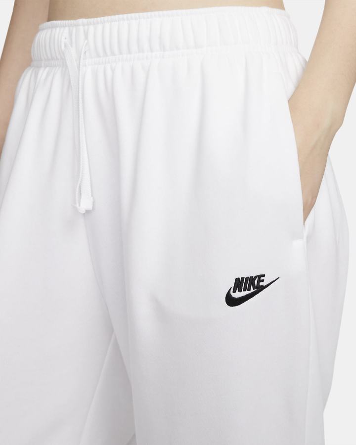 Nike Sportswear Club Fleece Mid-Rise Oversized Ženske Trenirke Bijele Crne | HR-73258TDQU