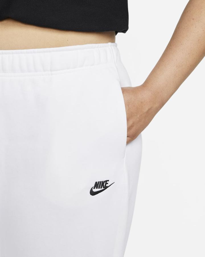 Nike Sportswear Club Fleece Mid-Rise Oversized Ženske Trenirke Bijele Crne | HR-78124GILC