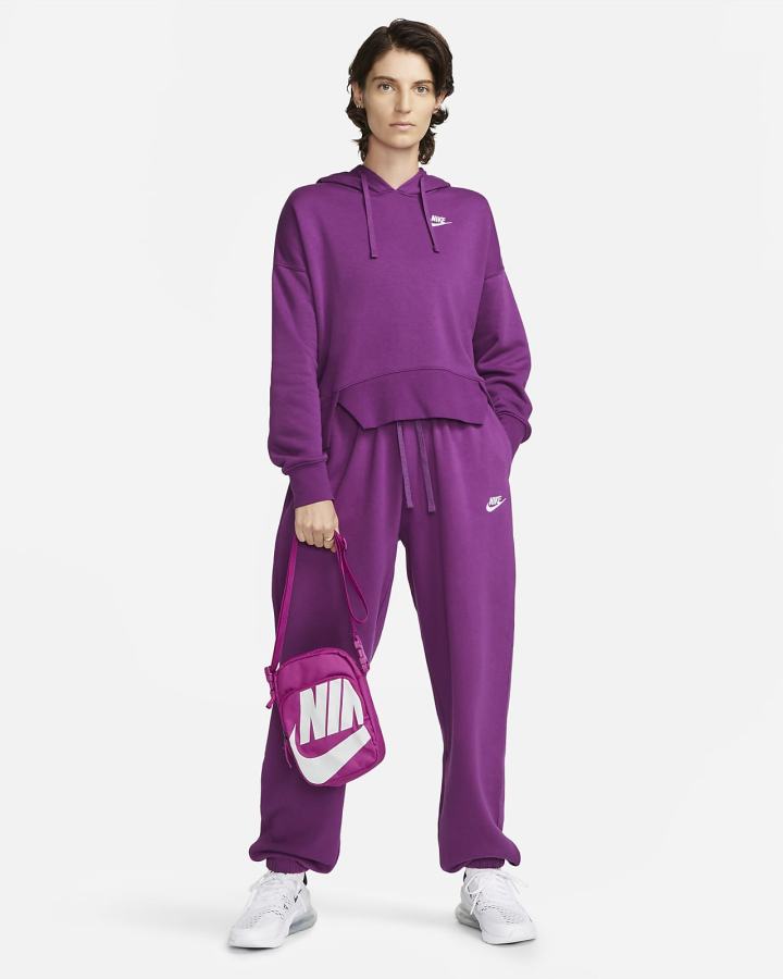 Nike Sportswear Club Fleece Mid-Rise Oversized Ženske Trenirke Bijele | HR-91847WTKH