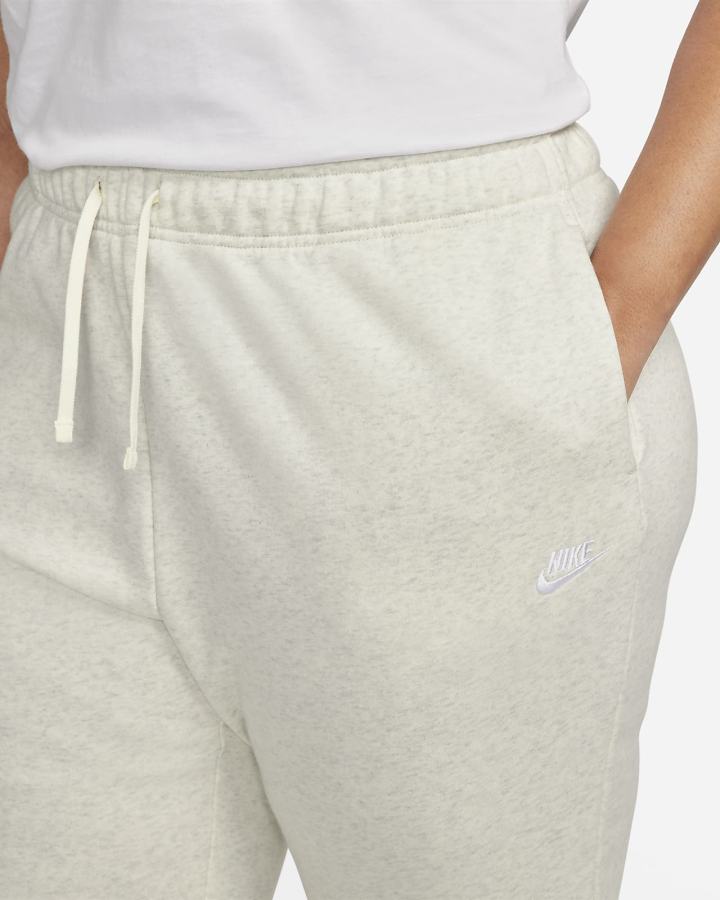 Nike Sportswear Club Fleece Mid-Rise Ženske Jogger Hlače Bež Bijele | HR-07643NPUV