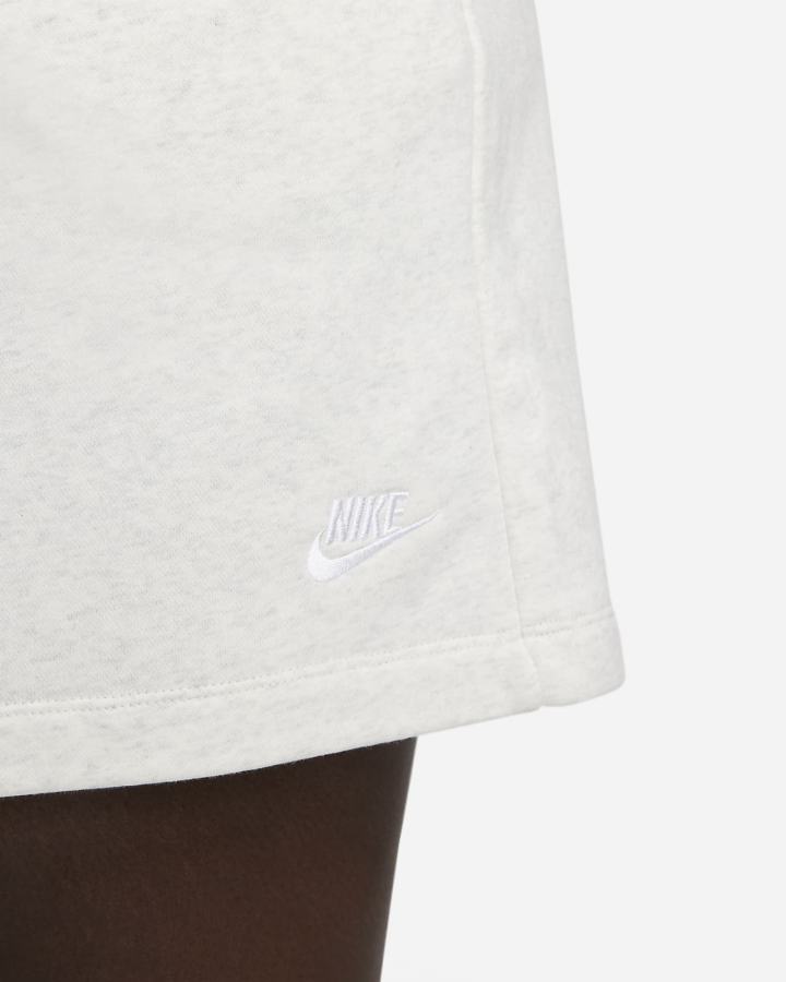 Nike Sportswear Club Fleece Mid-Rise Ženske Kratke Hlače Bež Bijele | HR-10235QGSB