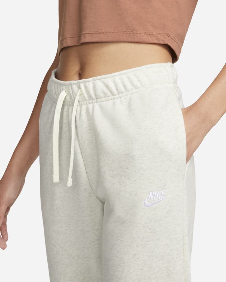 Nike Sportswear Club Fleece Mid-Rise Ženske Jogger Hlače Bež Bijele | HR-31658COWZ