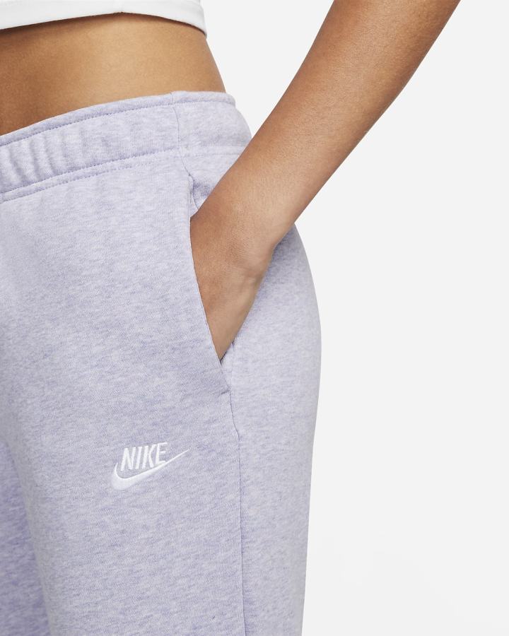 Nike Sportswear Club Fleece Mid-Rise Ženske Jogger Hlače Bijele | HR-56103OFMK