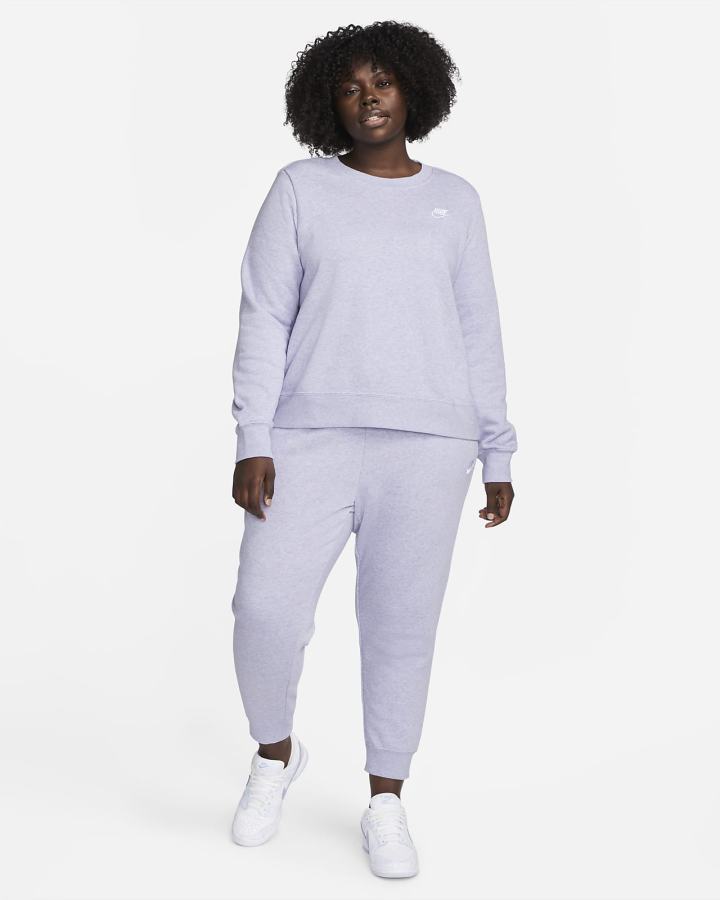 Nike Sportswear Club Fleece Mid-Rise Ženske Jogger Hlače Tamno Sive Bijele | HR-94510AYIW