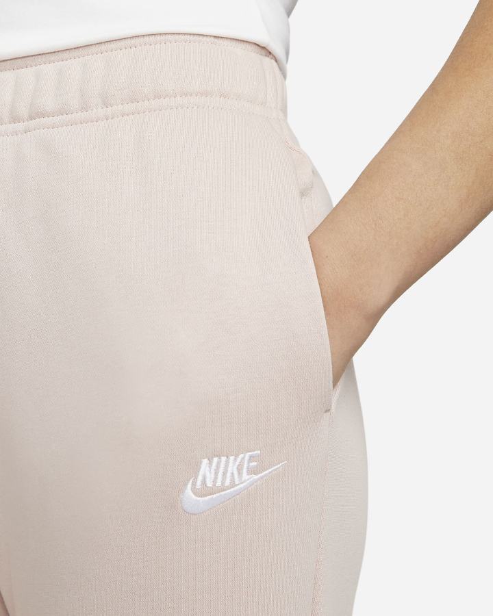 Nike Sportswear Club Fleece Mid-Rise Ženske Jogger Hlače Roze Bijele | HR-94870LWPN