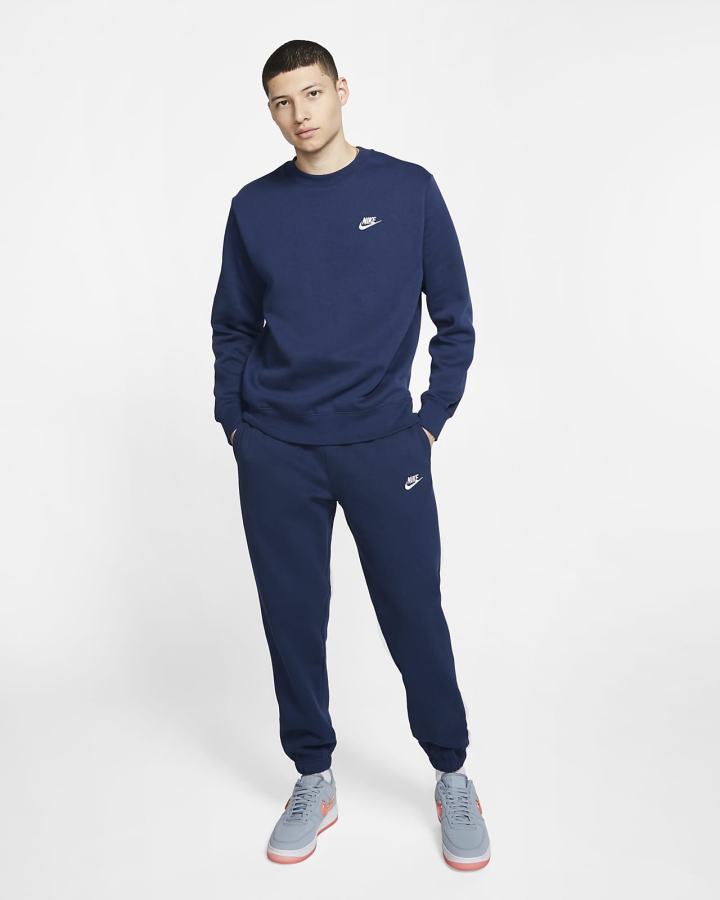 Nike Sportswear Club Fleece Muške Hlače Tamnoplave Bijele | HR-03716GOAW