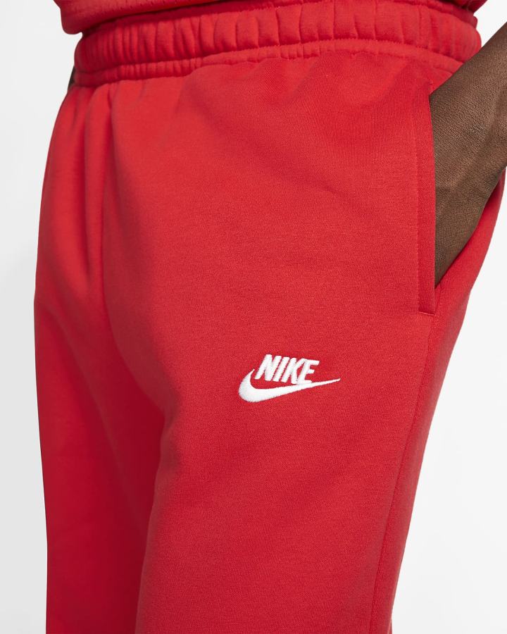 Nike Sportswear Club Fleece Muške Jogger Hlače Crvene Bijele | HR-36052ZTBO