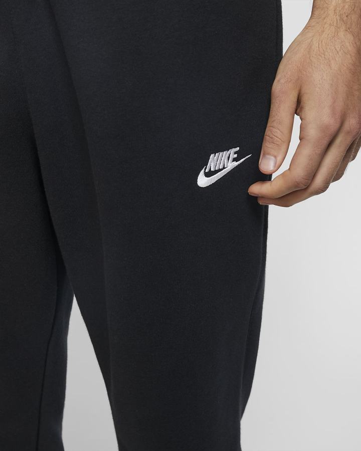 Nike Sportswear Club Fleece Muške Jogger Hlače Crne Bijele | HR-75692ZQYO