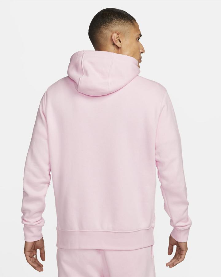 Nike Sportswear Club Fleece Muške Majica S Kapuljačom Roze Bijele | HR-25098ZBQY