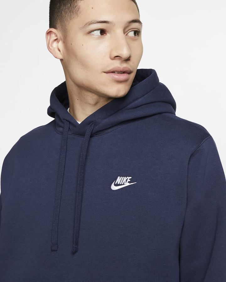 Nike Sportswear Club Fleece Muške Majica S Kapuljačom Tamnoplave Bijele | HR-67235CRNP