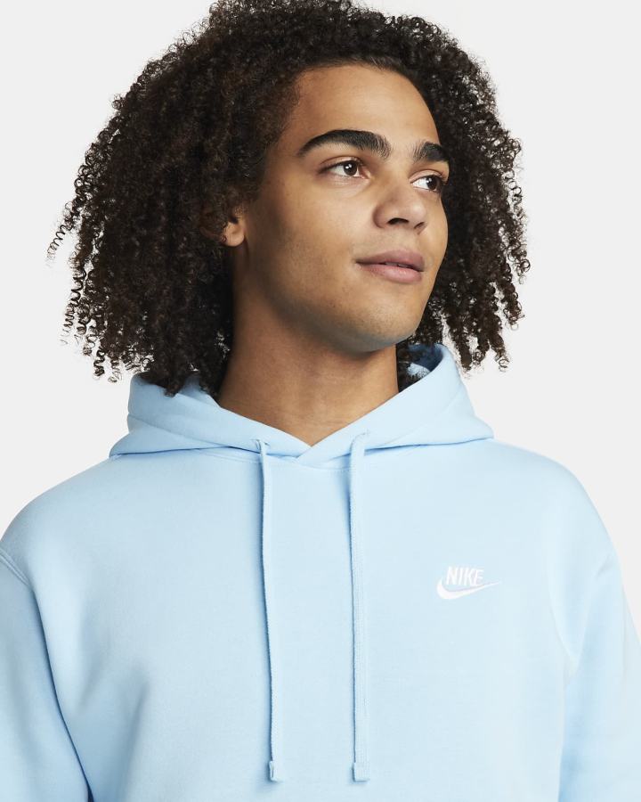 Nike Sportswear Club Fleece Muške Majica S Kapuljačom Plave Bijele | HR-86452QSLT