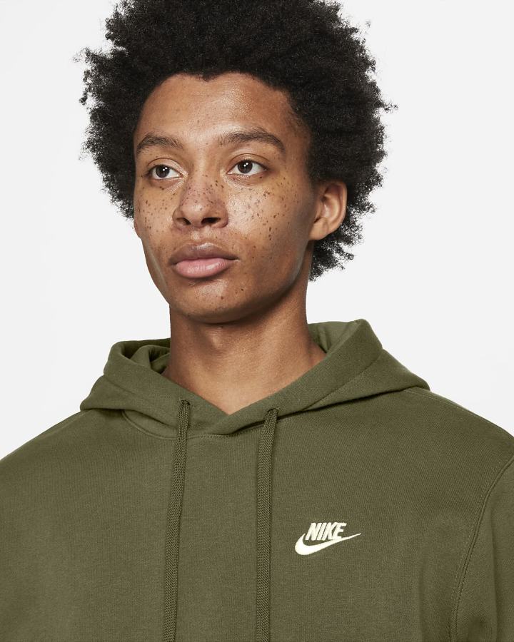 Nike Sportswear Club Fleece Muške Majica S Kapuljačom Zelene Bijele | HR-93852THBX