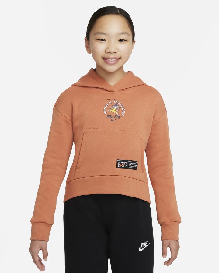 Nike Sportswear Club Fleece NYC Kids Za Djevojčice Majica S Kapuljačom Crvene | HR-71204OFXA