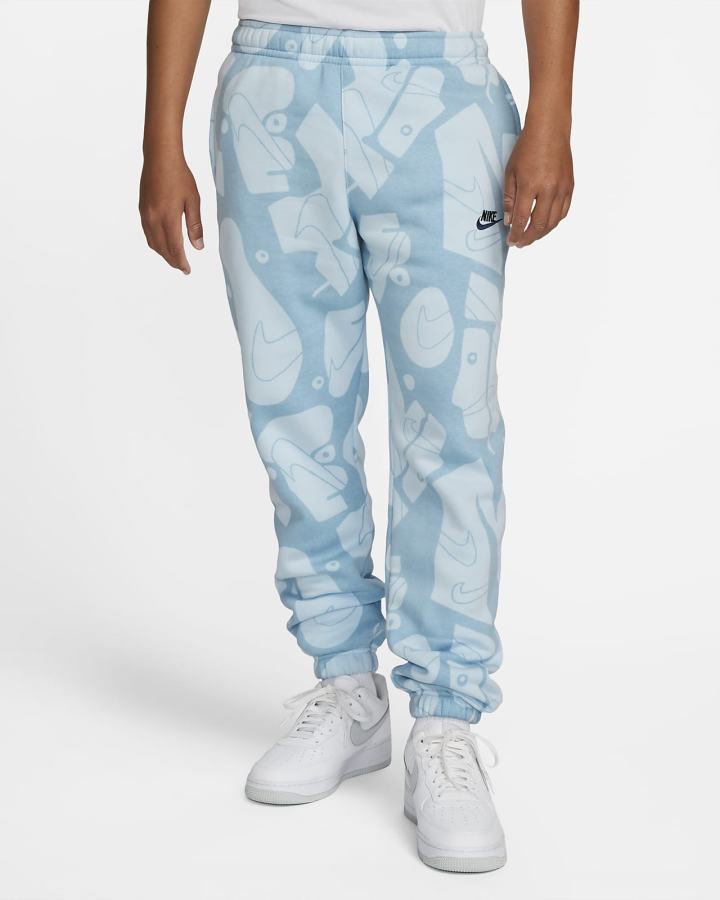 Nike Sportswear Club Fleece+ Print Muške Jogger Hlače Plave Tamnoplave | HR-65917QAYS