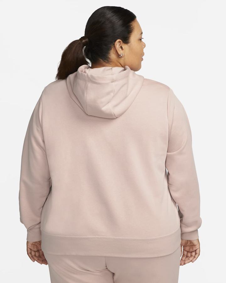 Nike Sportswear Club Fleece Ženske Majica S Kapuljačom Roze Bijele | HR-01634HMDU