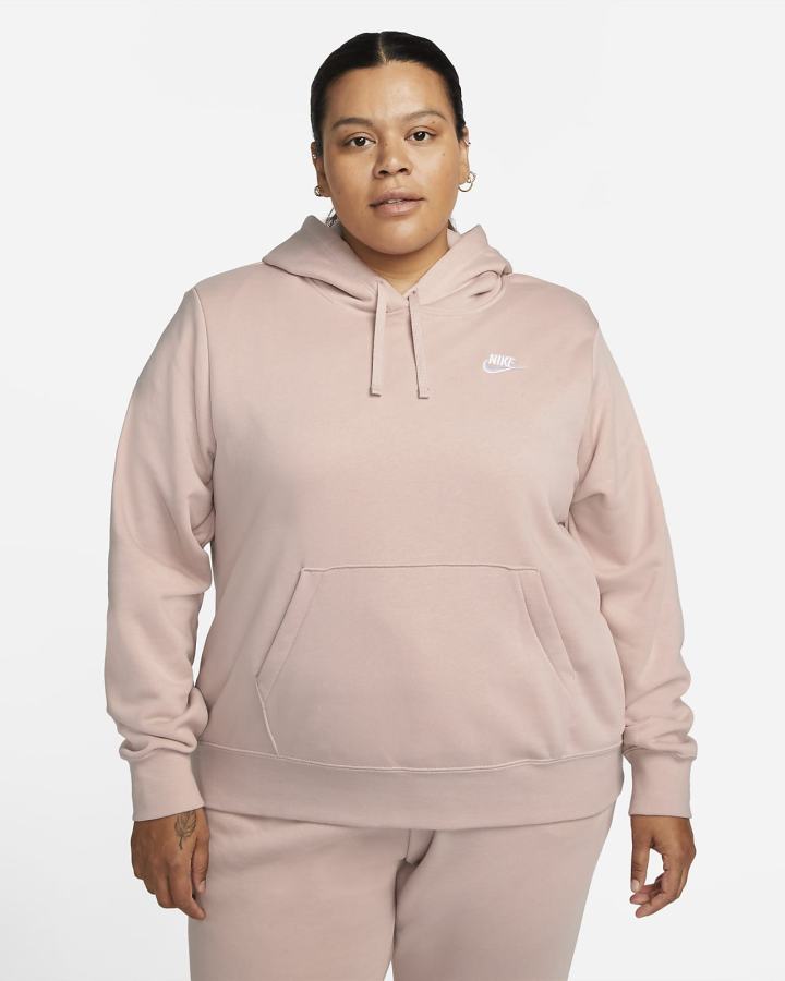 Nike Sportswear Club Fleece Ženske Majica S Kapuljačom Roze Bijele | HR-01634HMDU