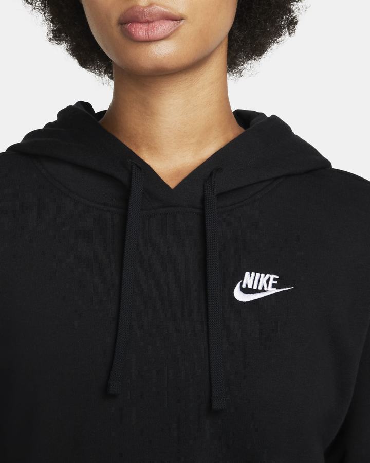 Nike Sportswear Club Fleece Ženske Majica S Kapuljačom Crne Bijele | HR-34865GJZI