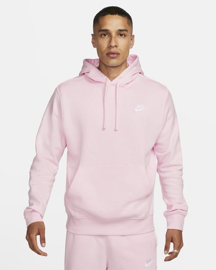 Nike Sportswear Club Fleece Ženske Majica S Kapuljačom Roze Bijele | HR-37452FNZY