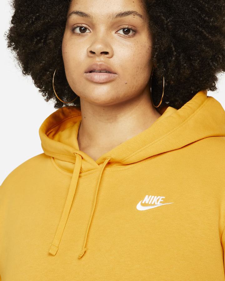 Nike Sportswear Club Fleece Ženske Majica S Kapuljačom Žute Bijele | HR-40398MFJN