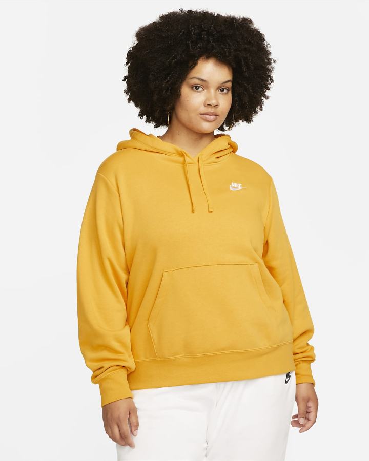 Nike Sportswear Club Fleece Ženske Majica S Kapuljačom Žute Bijele | HR-40398MFJN