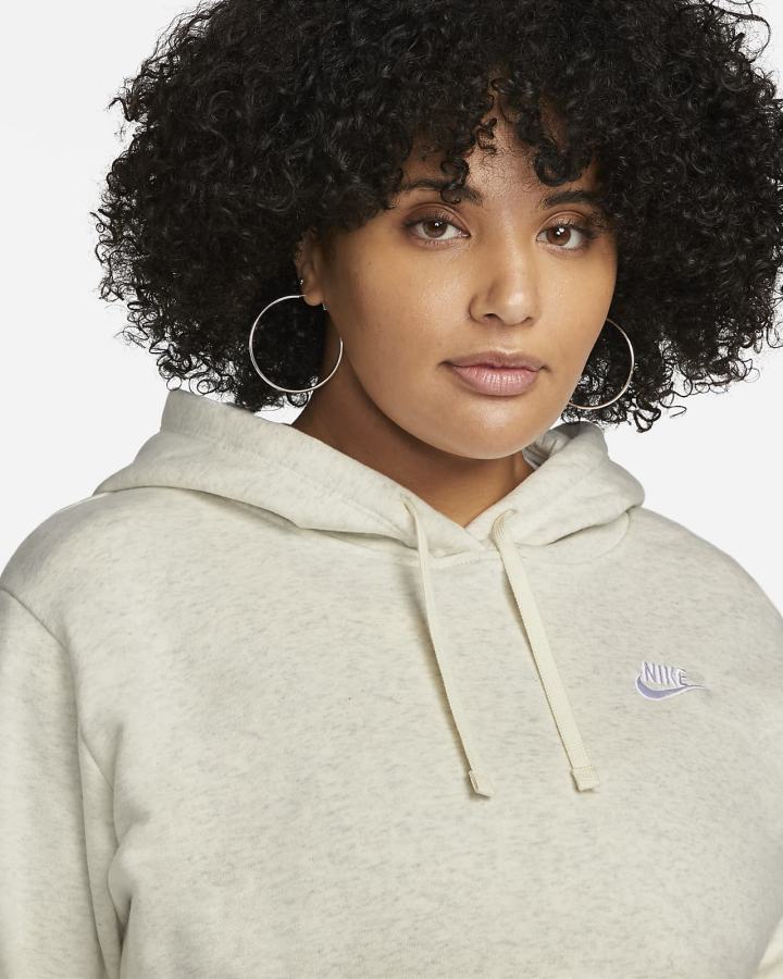 Nike Sportswear Club Fleece Ženske Majica S Kapuljačom Bež Bijele | HR-46709WNUC