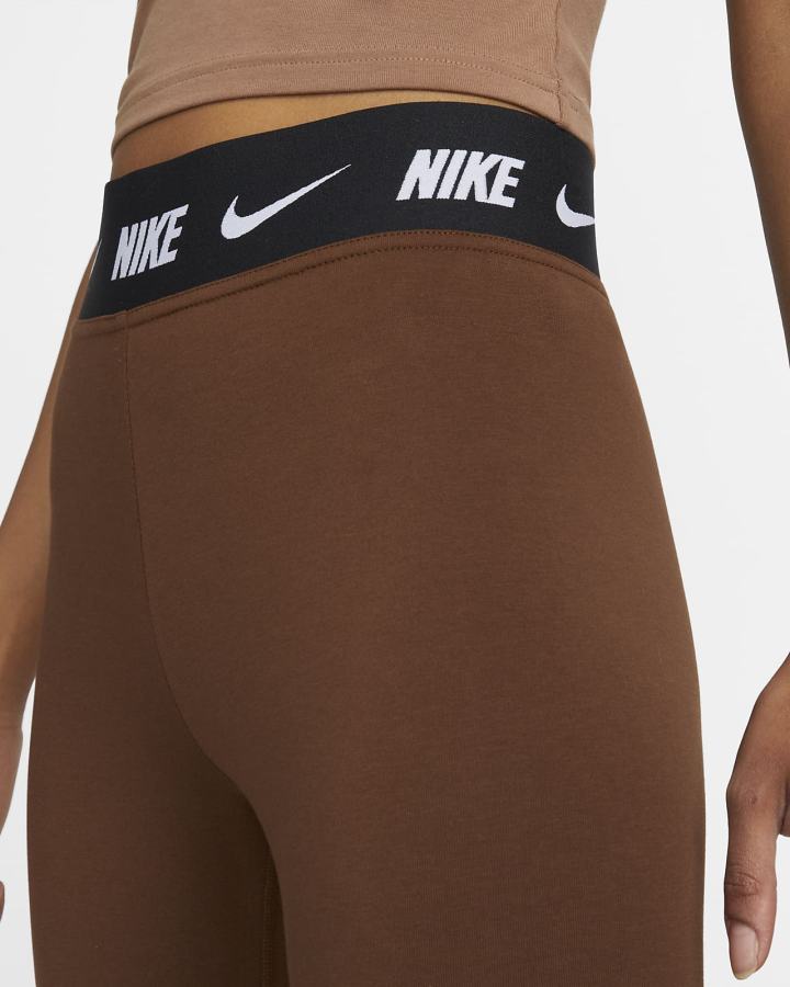 Nike Sportswear Club High-Waisted Ženske Tajice Smeđe | HR-31927QWMI