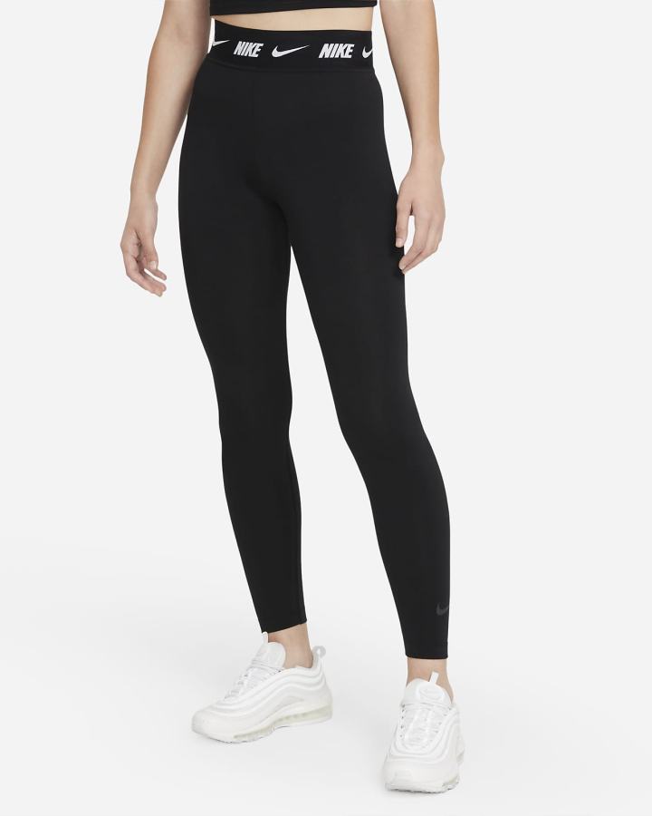 Nike Sportswear Club High-Waisted Ženske Tajice Crne | HR-71258EVLC