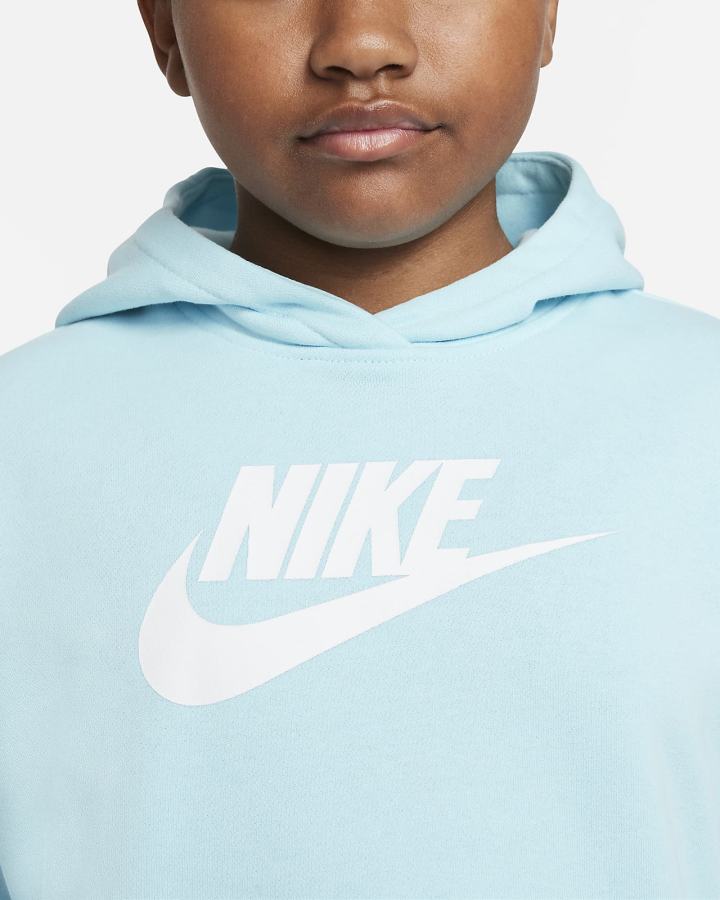 Nike Sportswear Club Kids French Terry Cropped (Extended Size) Za Djevojčice Majica S Kapuljačom Bijele | HR-35802TWIN