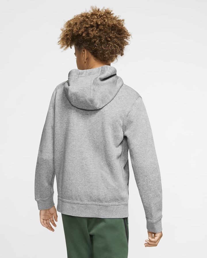 Nike Sportswear Club Kids Full-Zip Za Dječake Majica S Kapuljačom Tamno Sive Bijele | HR-94378PNWJ