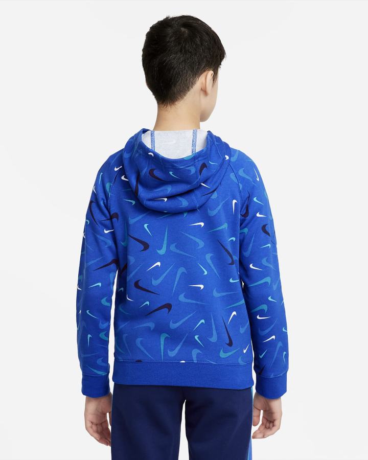 Nike Sportswear Club Kids Printed Za Dječake Majica S Kapuljačom Kraljevska Plava Bijele | HR-17652WQBY