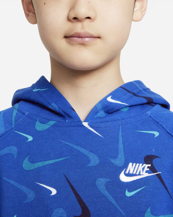 Nike Sportswear Club Kids Printed Za Dječake Majica S Kapuljačom Kraljevska Plava Bijele | HR-17652WQBY