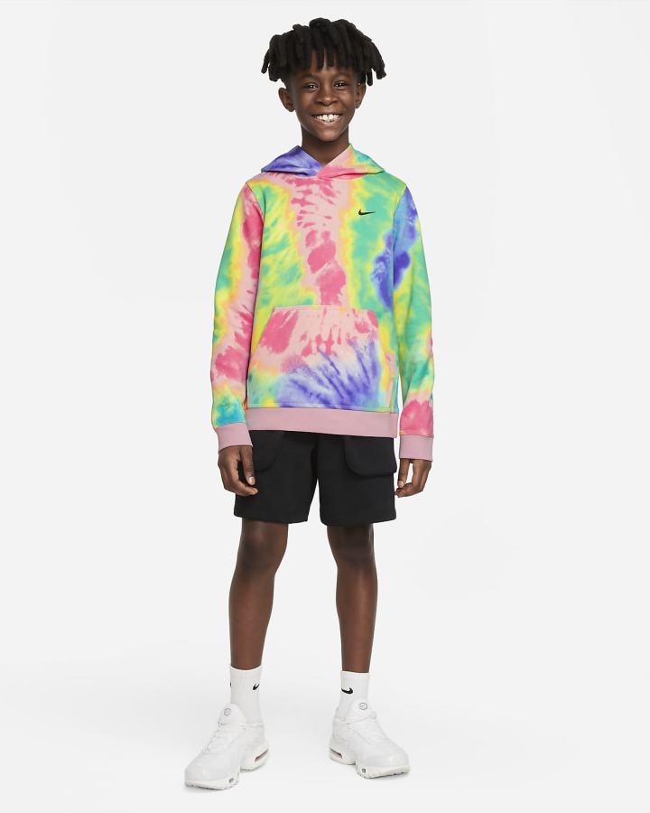 Nike Sportswear Club Kids Tie-Dye Za Dječake Majica S Kapuljačom Visebojne | HR-38567NKGR