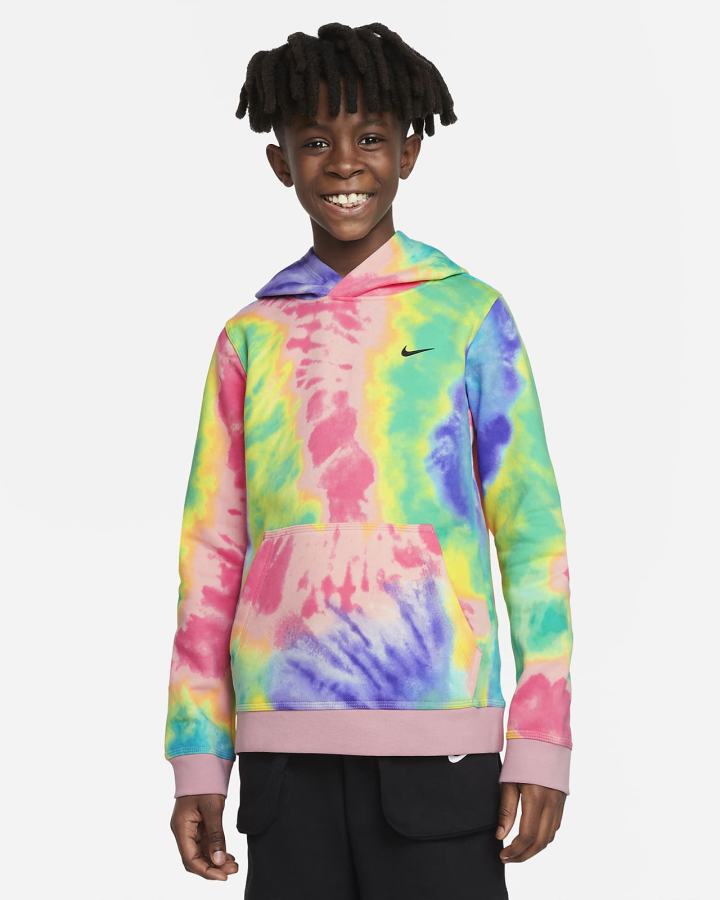 Nike Sportswear Club Kids Tie-Dye Za Dječake Majica S Kapuljačom Visebojne | HR-38567NKGR