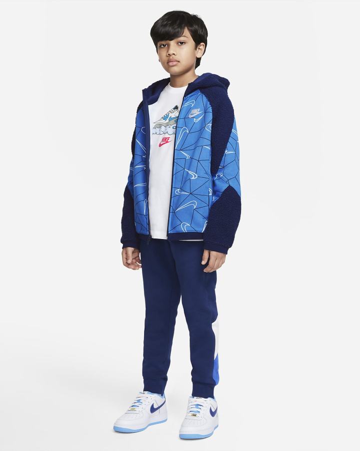 Nike Sportswear Club Kids Winterized Full-Zip Za Dječake Majica S Kapuljačom Plave Kraljevska Plava Metalne Srebrne | HR-38649GFOP